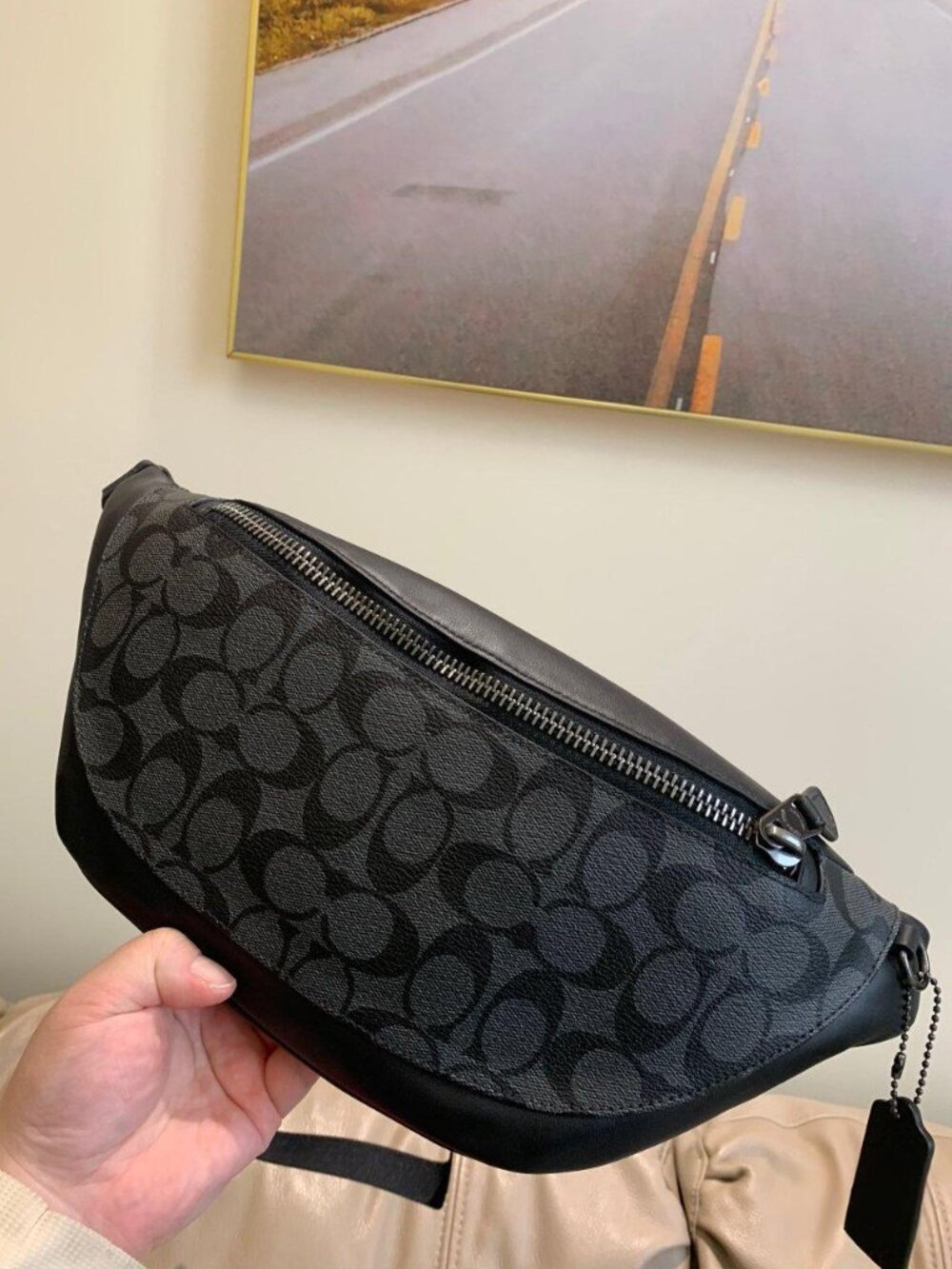 Coach Men's Classic Old Flower Large Waist Bag